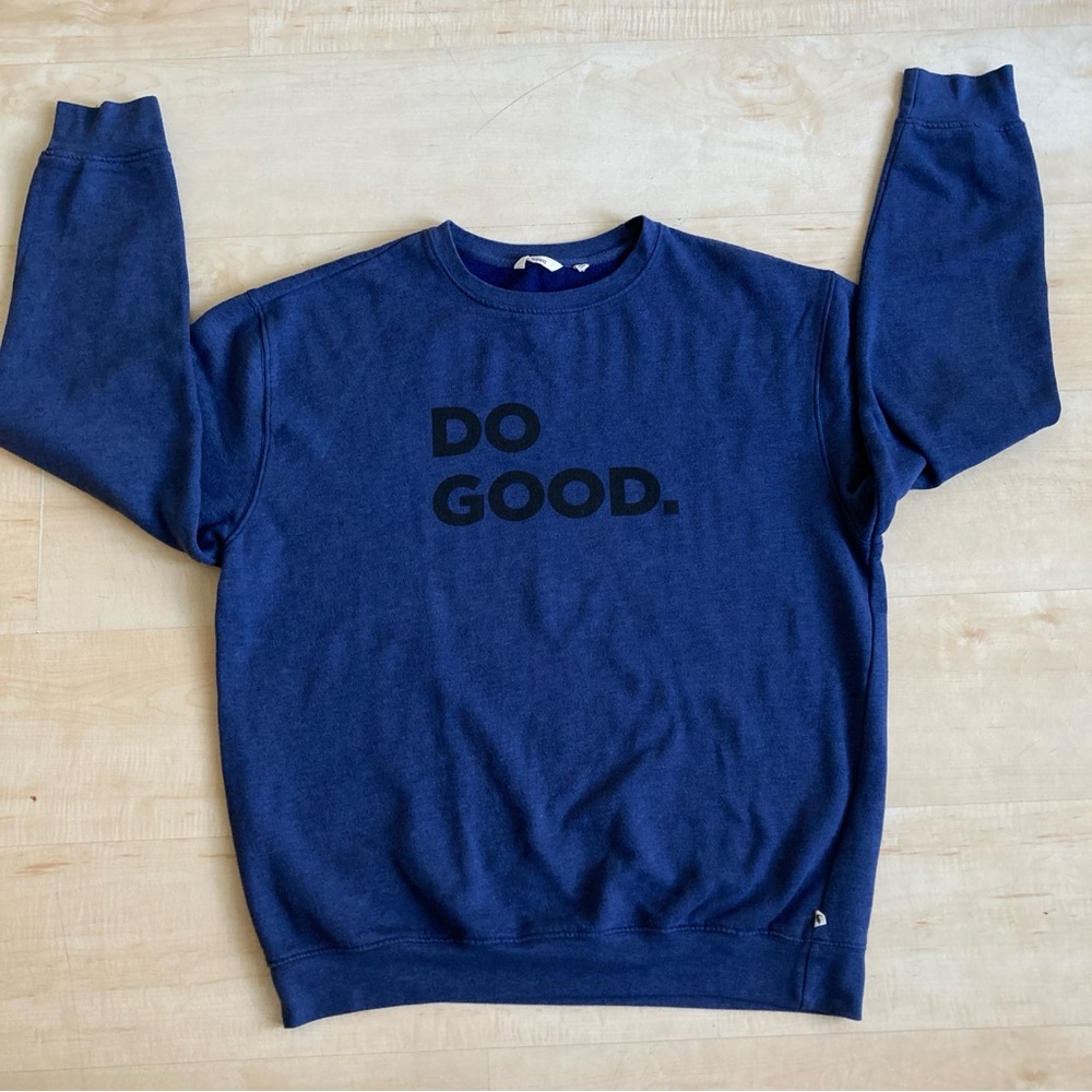 Cotopaxi mens DO GOOD crew neck sweatshirt blu